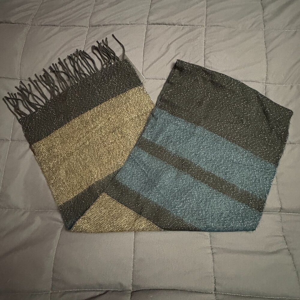 Steve Madden Fringed Multi Color Sparkle Scarf - NWT